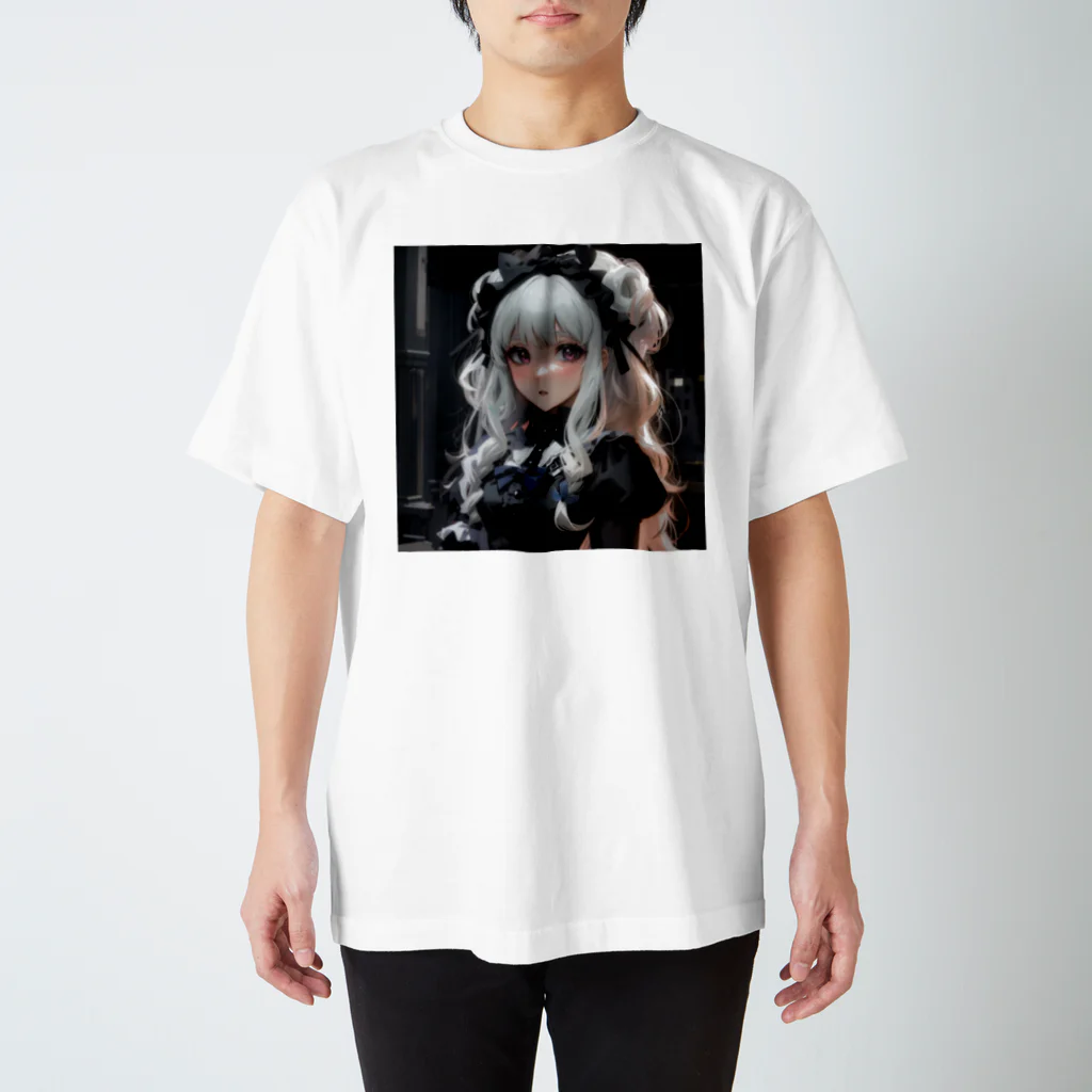 zhalyの銀髪ゴスロリ少女 スタンダードTシャツ