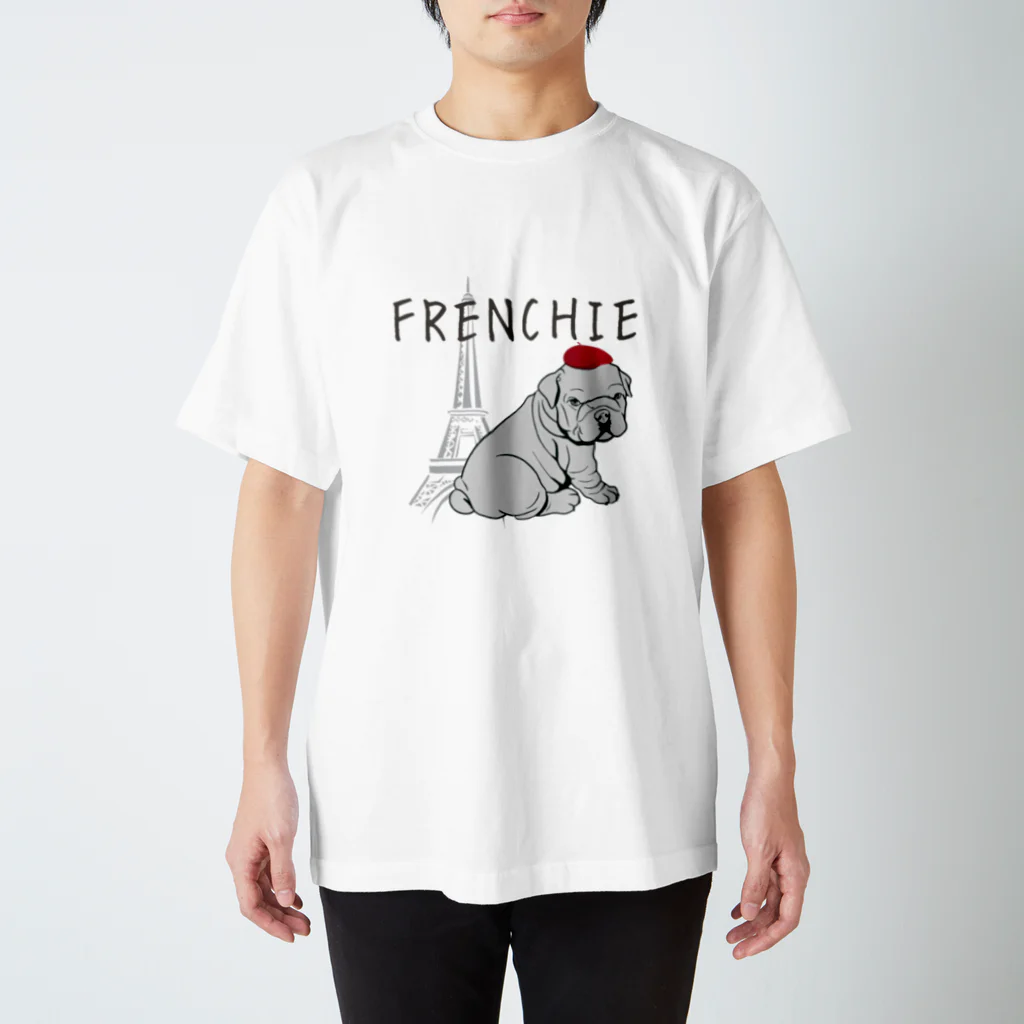 FRENCHIEのベレー帽を被ったFRENCHIE🎩 スタンダードTシャツ