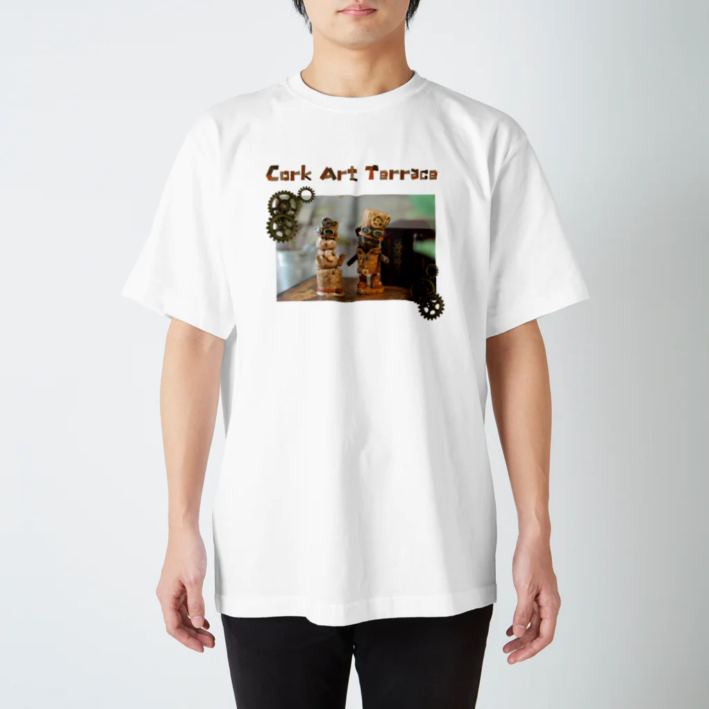 コルクアートテラス　Cork-Art-Terraceのネコさんとシマリスさんのコルク人形のTシャツ Regular Fit T-Shirt