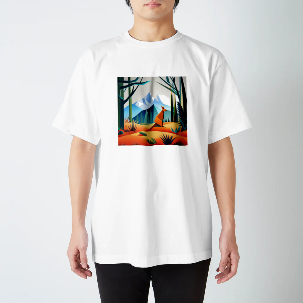 Hamatsukiのカンガルー（折り紙風アート） Regular Fit T-Shirt