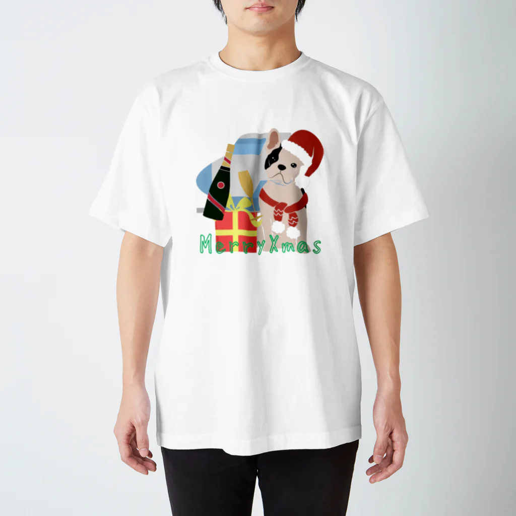 FRENCHIEのクリスマスの夜はシンデレラの気分になるフレブル🍾 Regular Fit T-Shirt