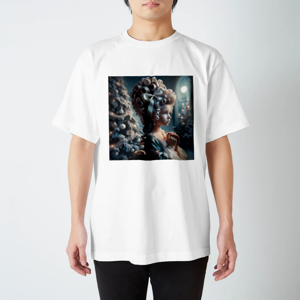 DeenaDeeのRococo Reverie: Moonlit Elegance 「月夜と少女のロココ夢物語」 スタンダードTシャツ