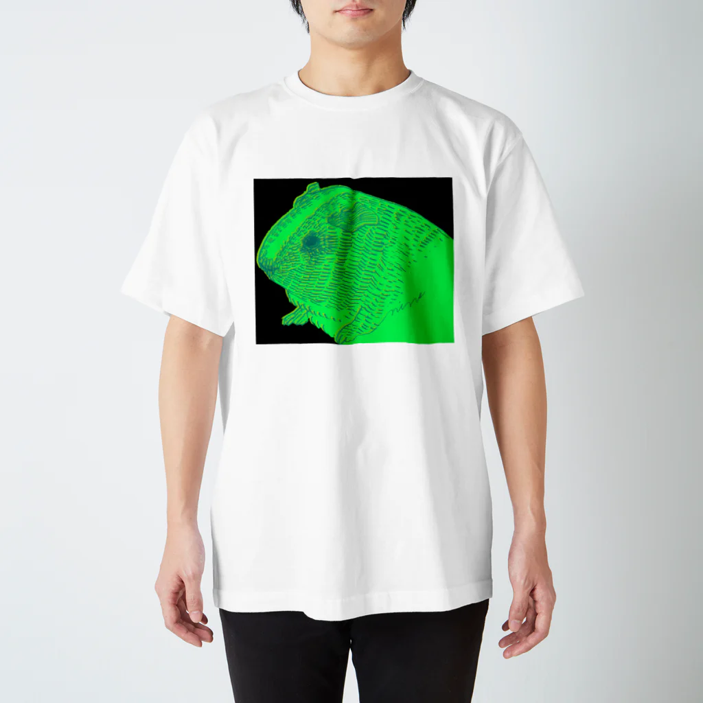 nins・にんずのneon guinea pig スタンダードTシャツ