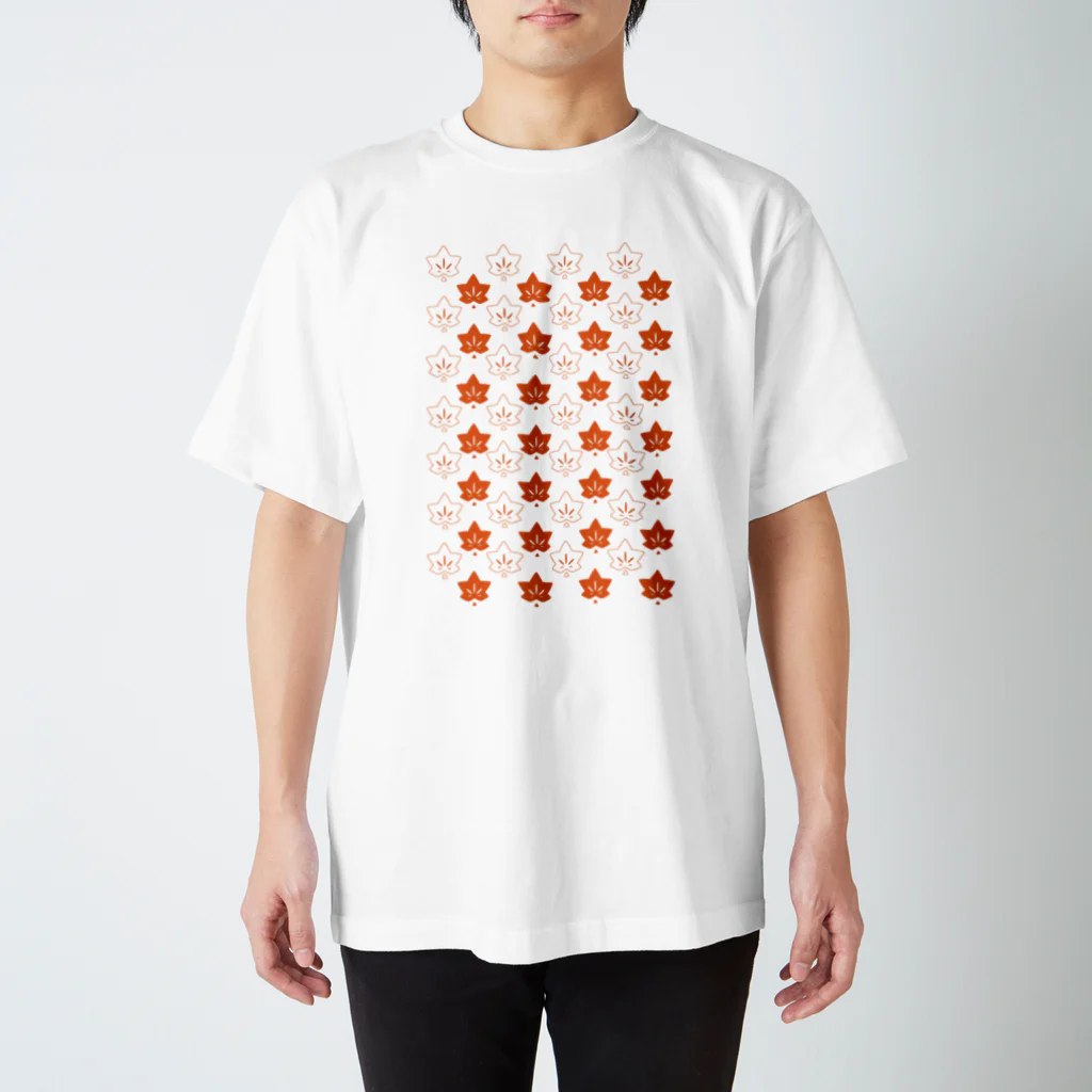 go-to-campaignの紅葉柄デザイン スタンダードTシャツ