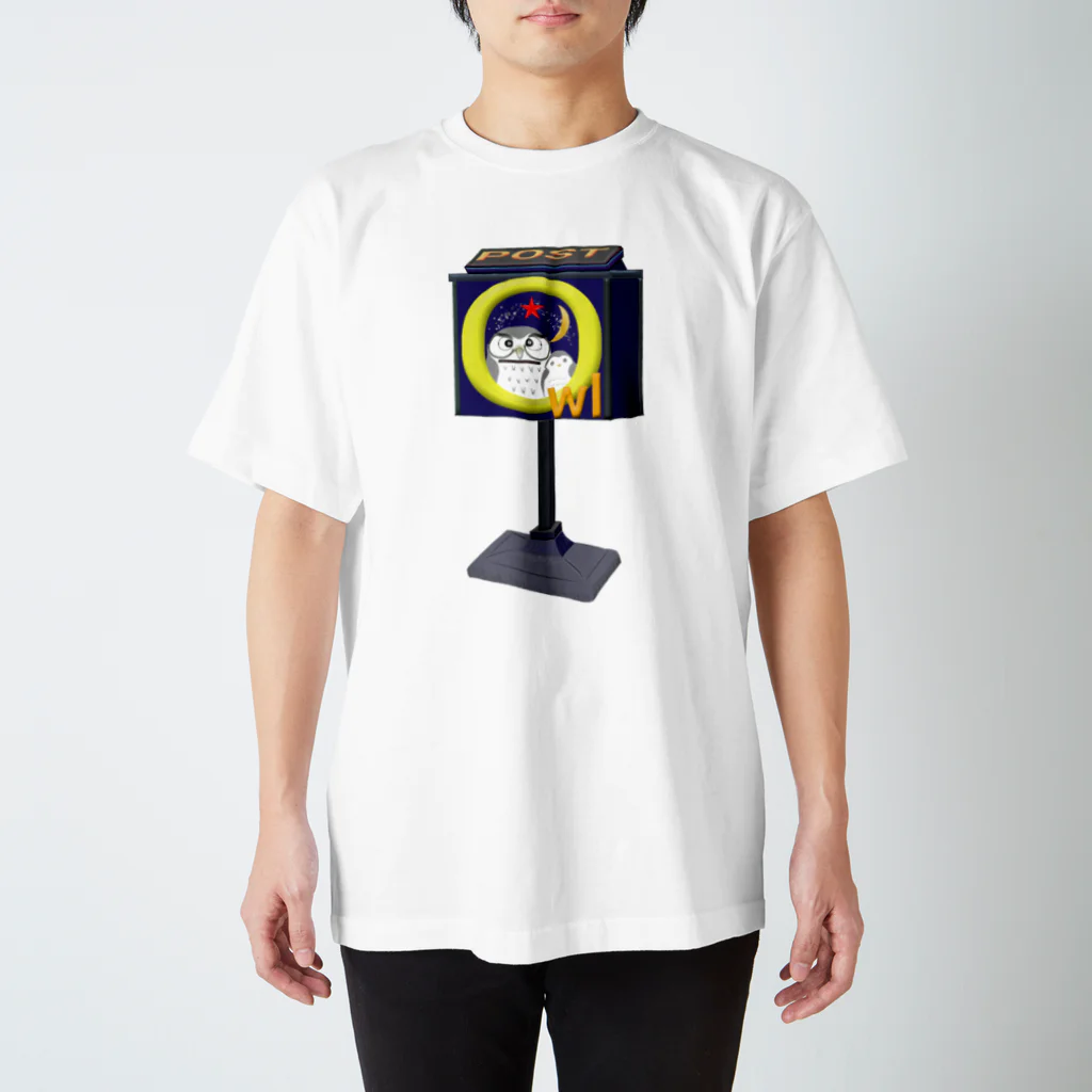 月夜のタツノオトシゴのowl post スタンダードTシャツ