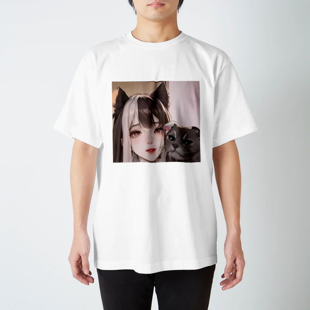 ラッキーLOVEの猫耳地雷っ娘2 Regular Fit T-Shirt