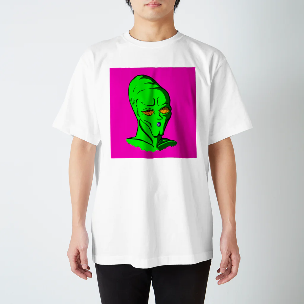 貫出 無限軌道のミドリ宇宙人 スタンダードTシャツ