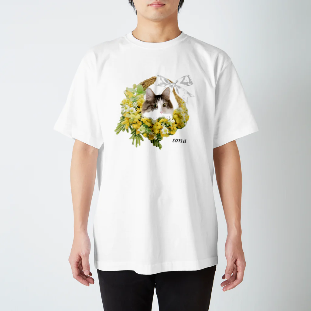 糸葉-Itoha-のホワイトM Regular Fit T-Shirt