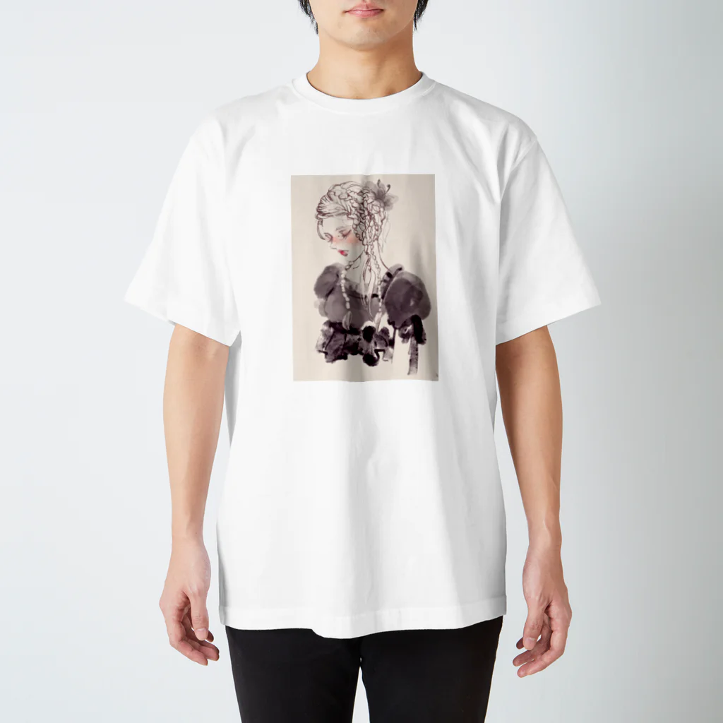 りんごあめの編み込みヘアの女の子 スタンダードTシャツ