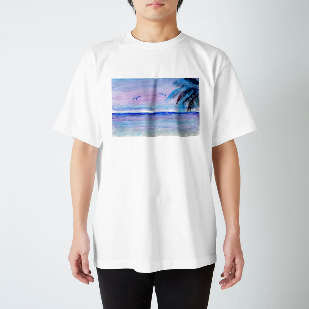 popomoの爽やかな海辺 Regular Fit T-Shirt