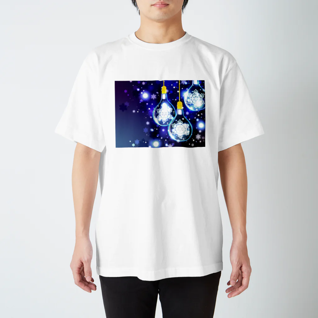 このはな素材屋のグッズ屋の雪電球01 スタンダードTシャツ