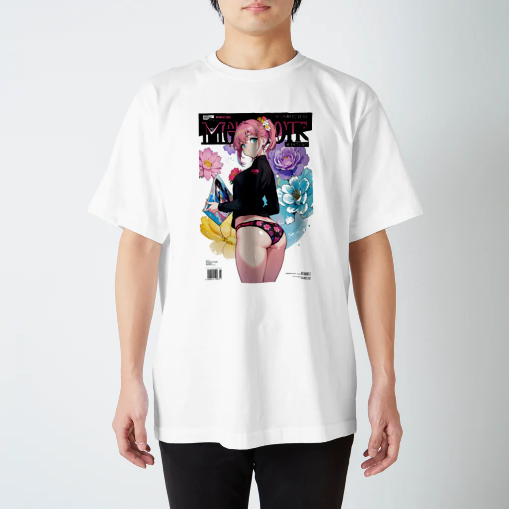 80s pop anime artのリニアなアートスタイル Regular Fit T-Shirt