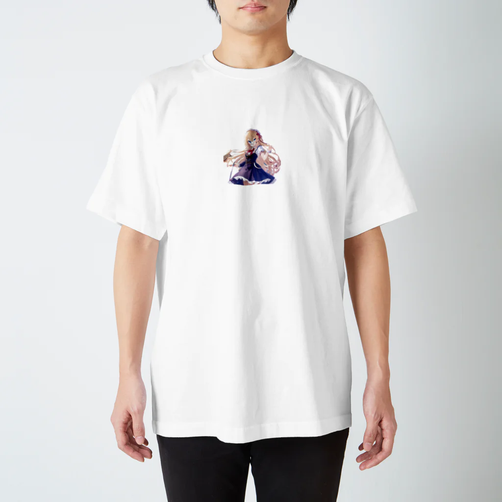かわいい女の子とシュールな絵のアリスマーガレットちゃん Regular Fit T-Shirt