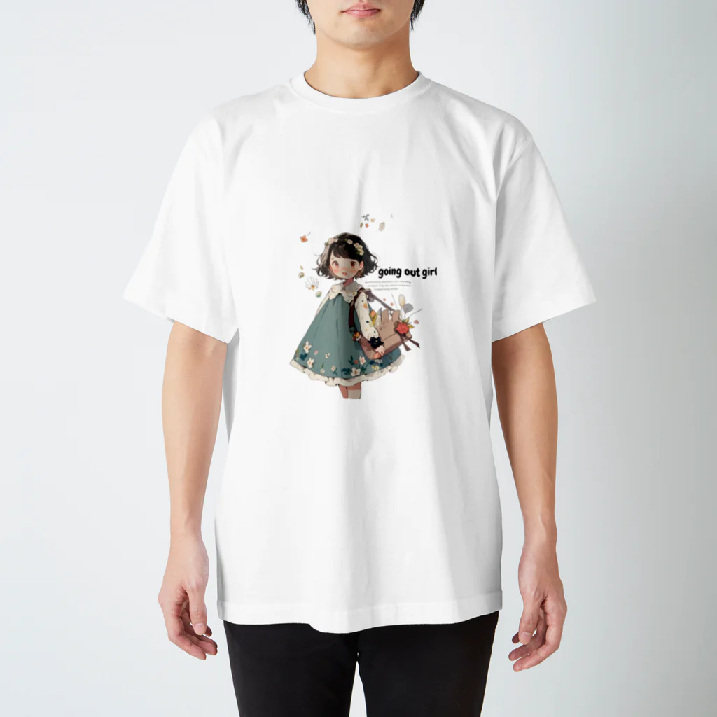 piyotanpiのgoing out girl スタンダードTシャツ