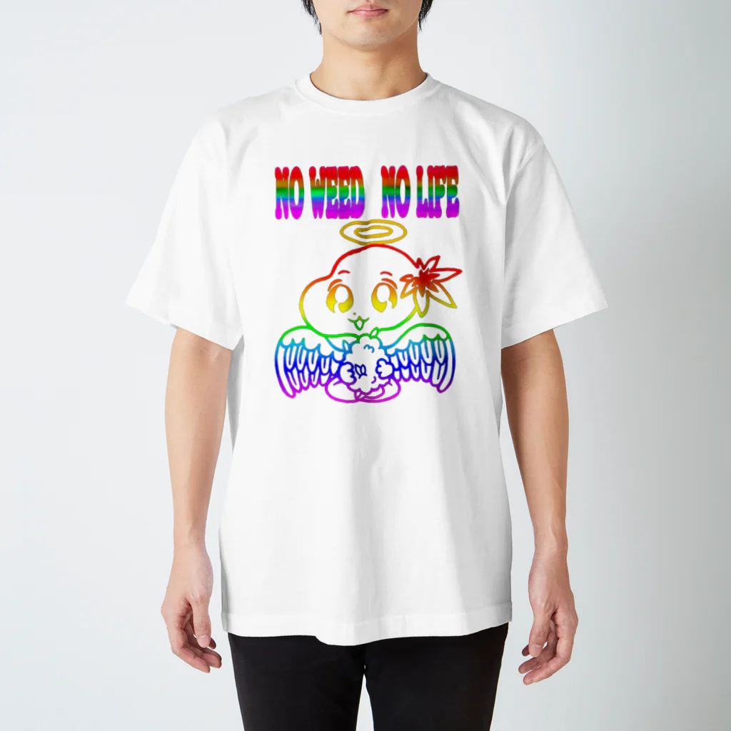 超ゴッドオブグッズ屋さん👼のNO WEED NO LIFE🌈 スタンダードTシャツ