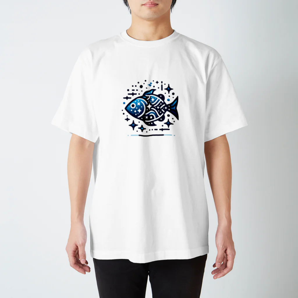 CoffeeeCraze｜プロンプトジャーニー｜ジャンクプロンプト屋の星空を泳ぐ魚 Regular Fit T-Shirt