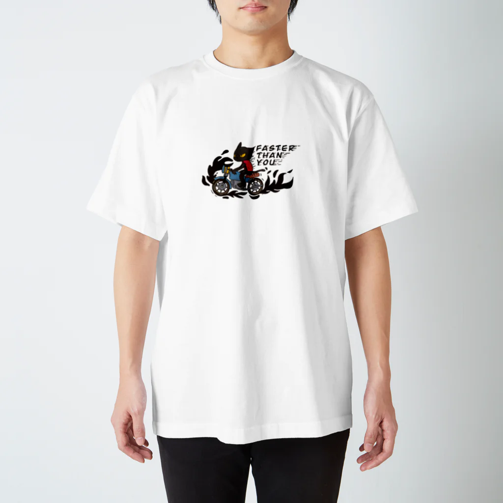 77Artcoのcafe racer cat Regular Fit T-Shirt