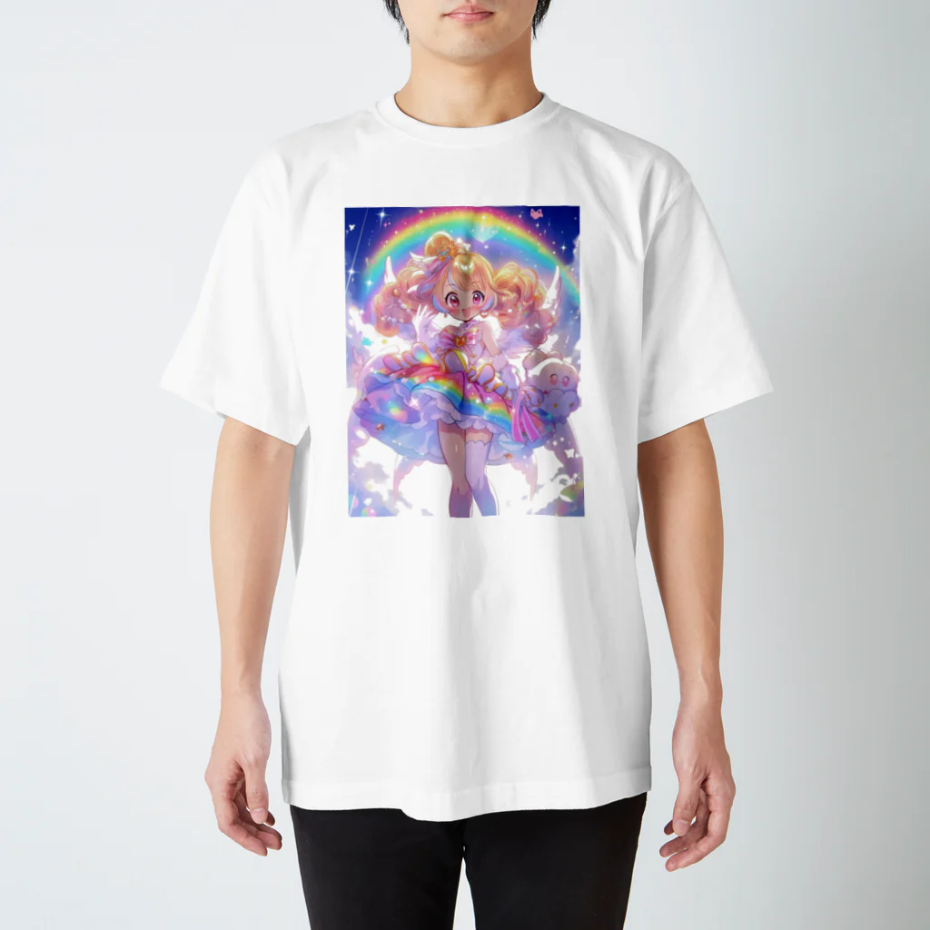 シロクマペンギンの虹の魔法少女 スタンダードTシャツ