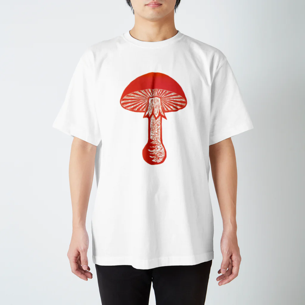 SPORE 堀博美の木版画きのこグッズ Regular Fit T-Shirt