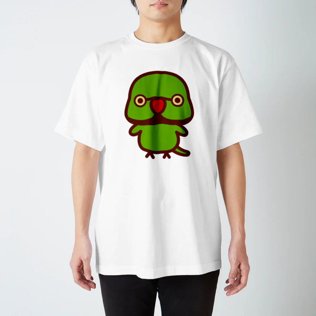 いんこ屋堂のワカケホンセイインコ（ノーマル/オス） スタンダードTシャツ