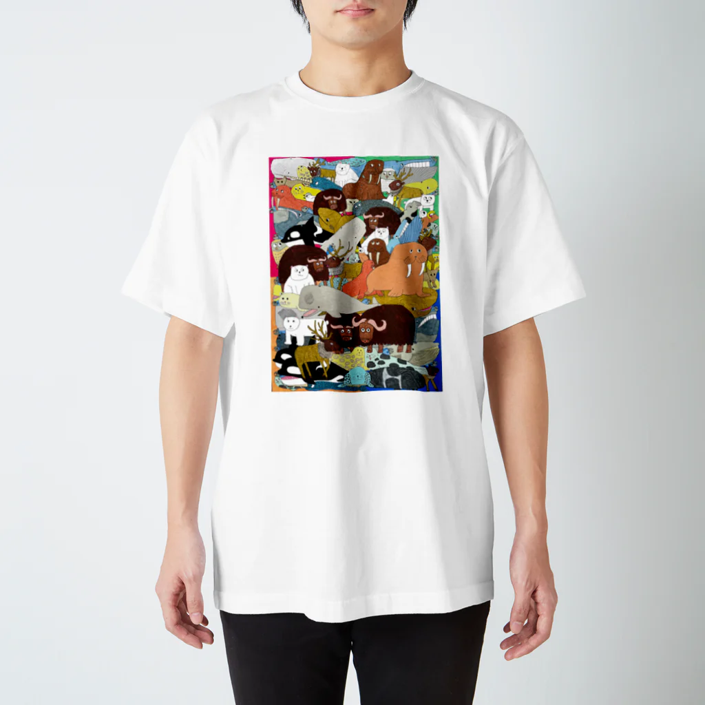 Tistoの北極圏動物の仲間たち スタンダードTシャツ