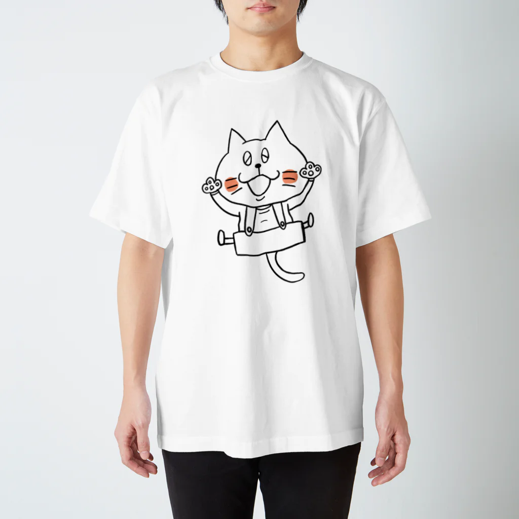 猫沢商店の猫のボン太グッズ（黒線） Regular Fit T-Shirt