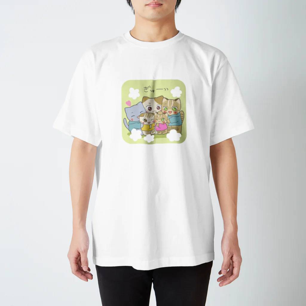 ぶらにゃんず商店のぎゅーっとぶらにゃんず スタンダードTシャツ