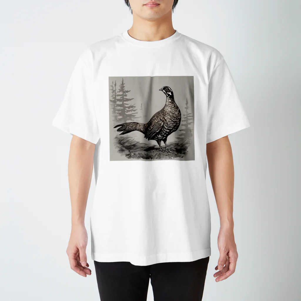 machaminのライチョウのイラスト Regular Fit T-Shirt
