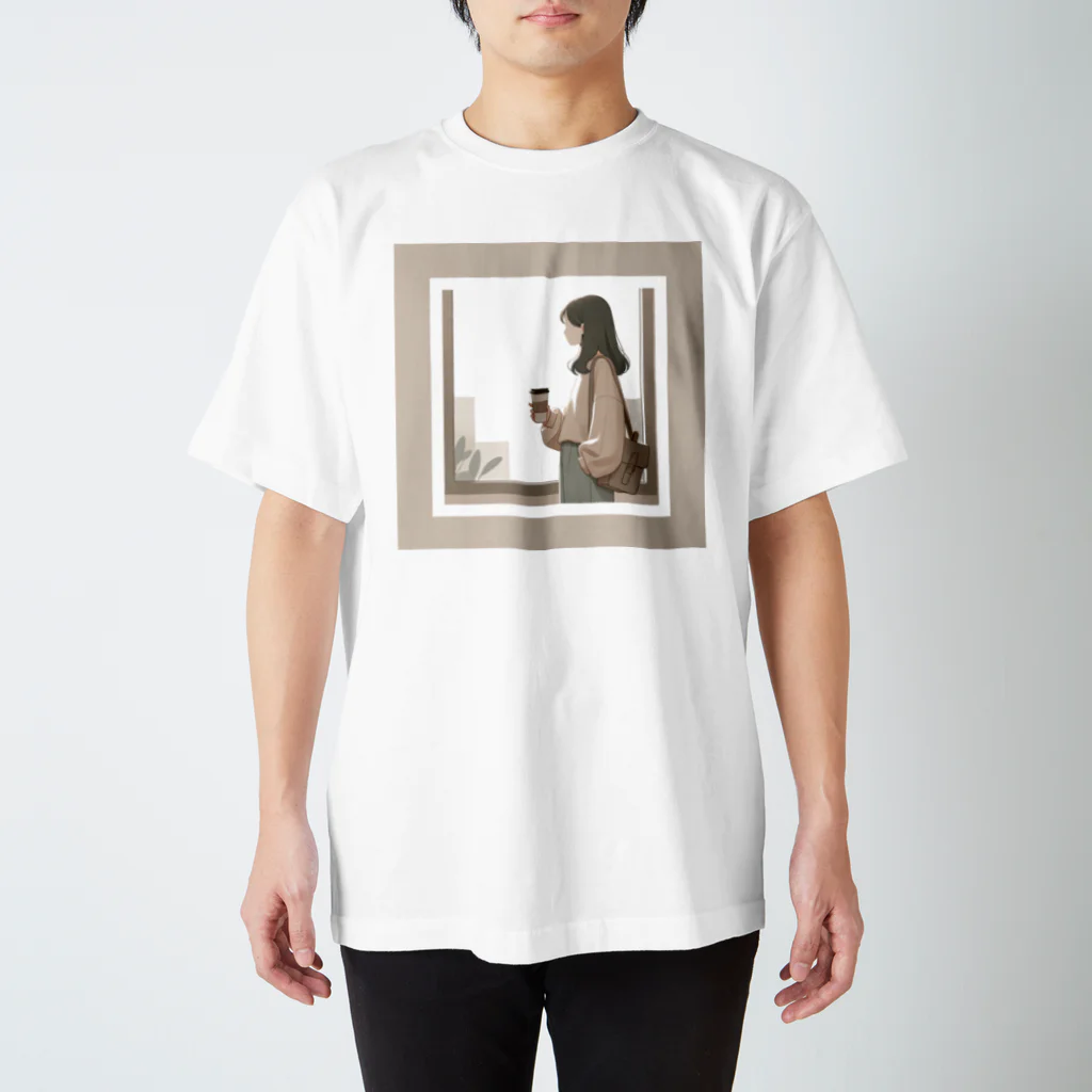 ヤシキ屋敷の静かな朝の一杯 Regular Fit T-Shirt