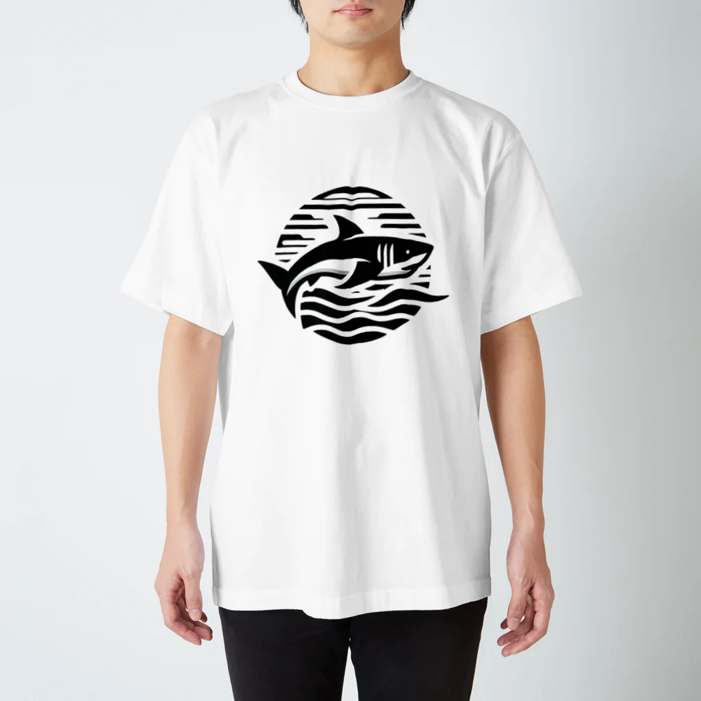 underwaterromanceのサメシルエット スタンダードTシャツ