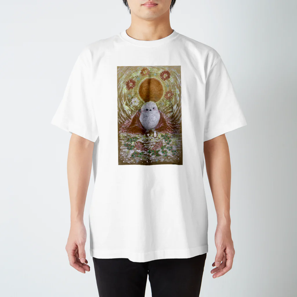 kerokoro雑貨店の祝福のシマエナガ スタンダードTシャツ