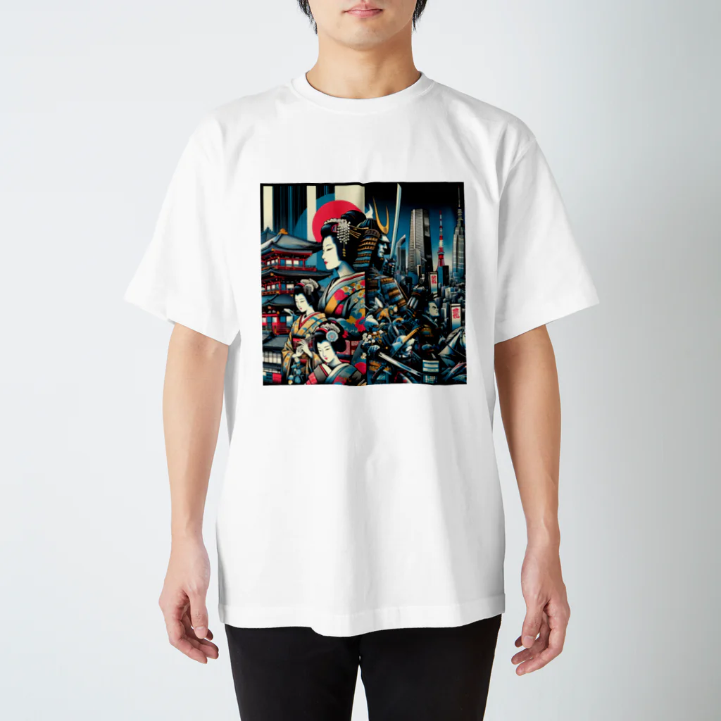 japantravelのThe Essence of Nippon: Tradition Meets Tomorrow Regular Fit T-Shirt