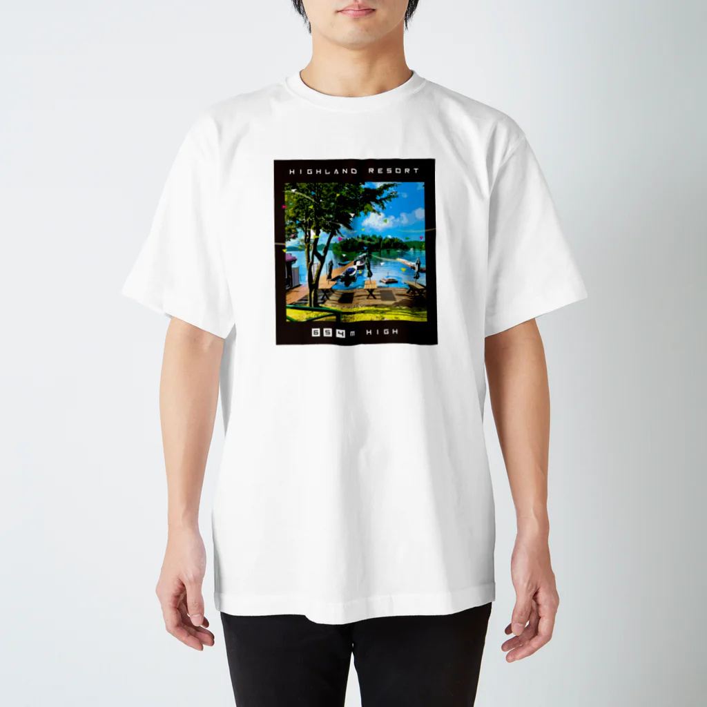 アングラーズデザイン BEATGRAPHICSの野尻湖リゾートイラストTシャツ（両面プリント） スタンダードTシャツ