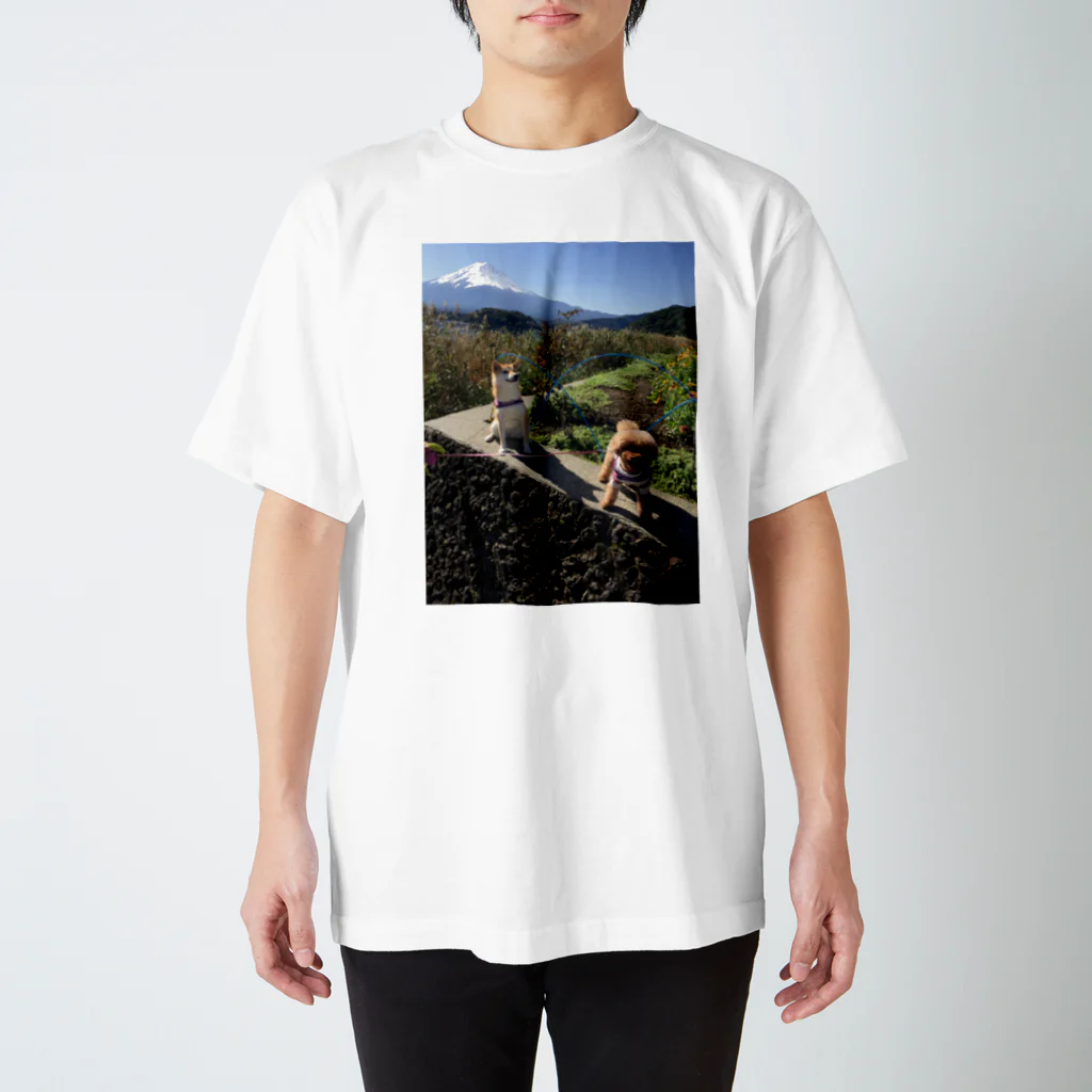 柴犬チャンスの柴犬富士山 Regular Fit T-Shirt