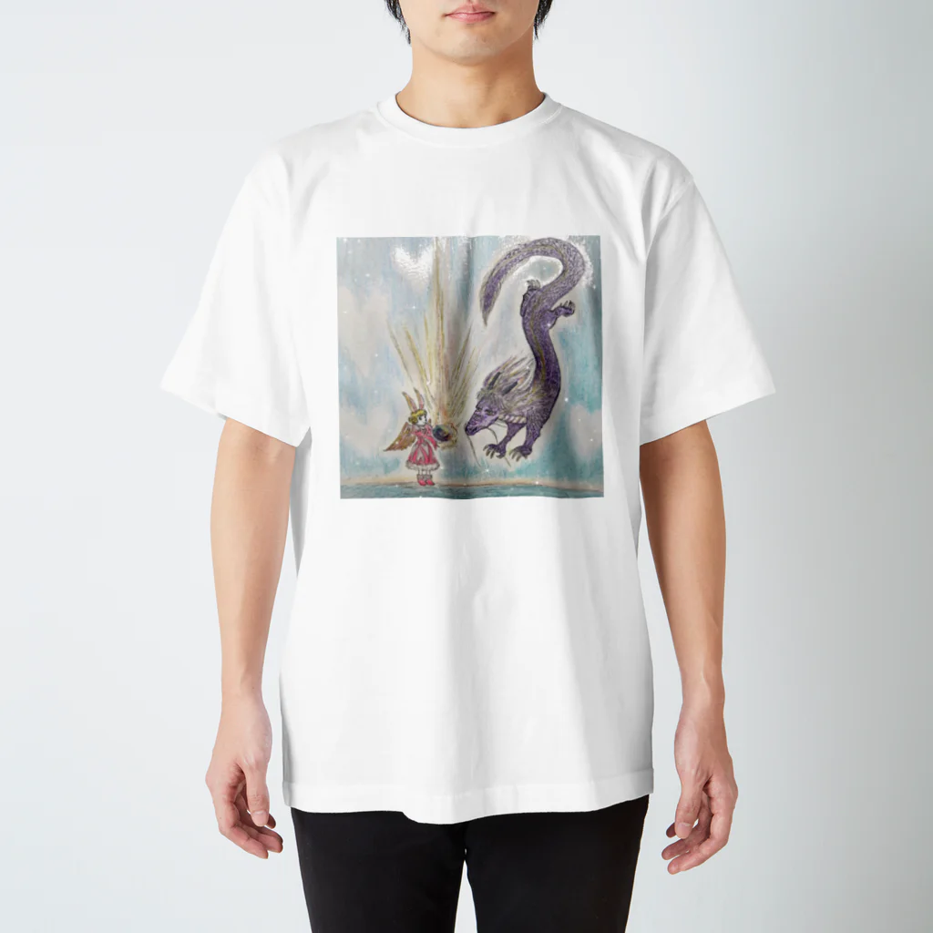 Miyayan☆　癒やし絵カフェのラビ＆ドラゴン Regular Fit T-Shirt