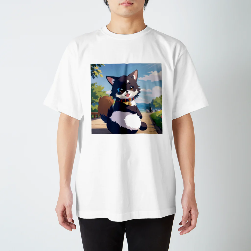 D-aerialの可愛い犬のイラスト Regular Fit T-Shirt