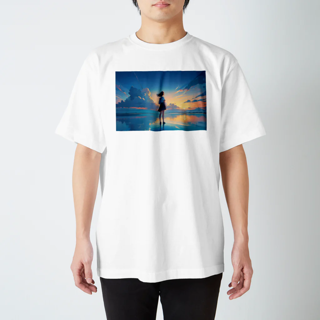 卯月なのかのCrystal Journey　〜美麗で神聖、どこか厳かな結晶の旅〜　No.2「氷面鏡」 Regular Fit T-Shirt