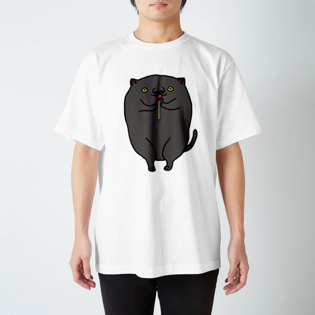 黒NEKOショップのいただきますにゃん Regular Fit T-Shirt