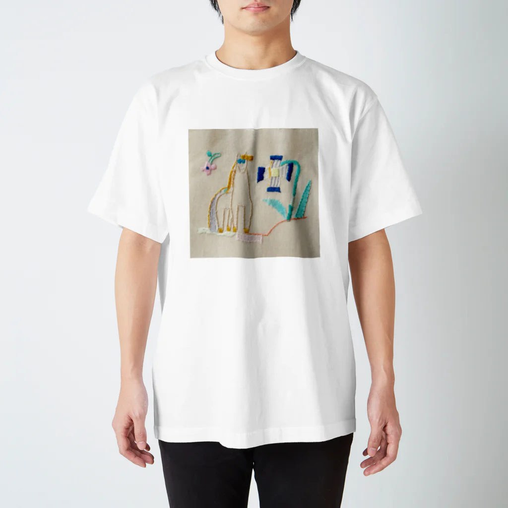 コルメプの馬と青い花 スタンダードTシャツ