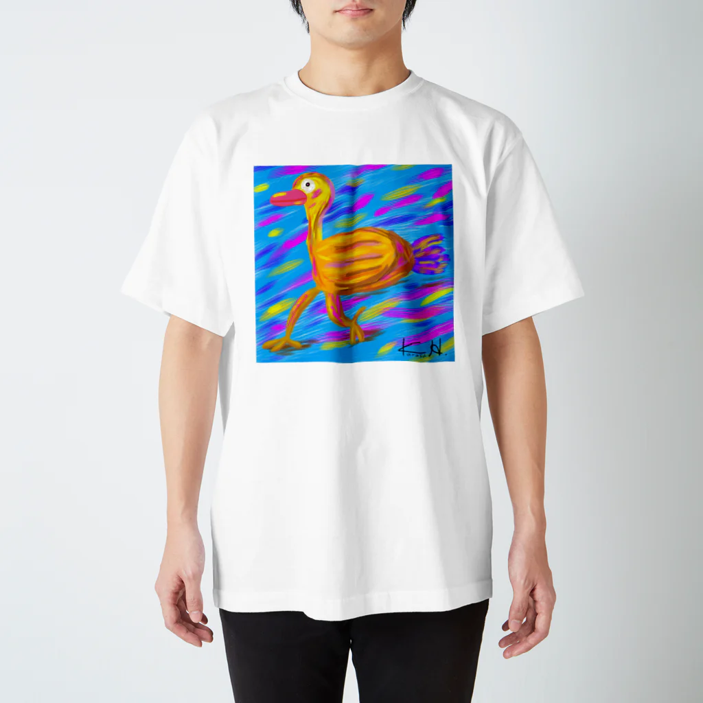 create_M2のアートなダチョウ Regular Fit T-Shirt