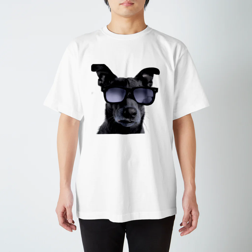 dogstagram.jpのサングラスをかけた犬 Regular Fit T-Shirt