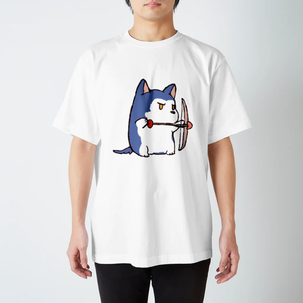 ちるふショップのちるふ（ハートを撃ち抜く狼） スタンダードTシャツ