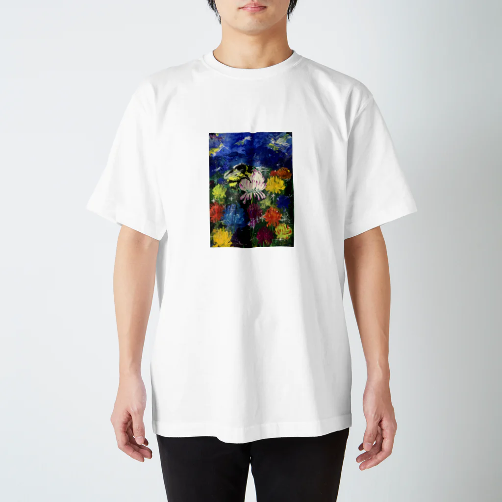 げれのセイヨウオオマルハナバチとイロツメクサ スタンダードTシャツ