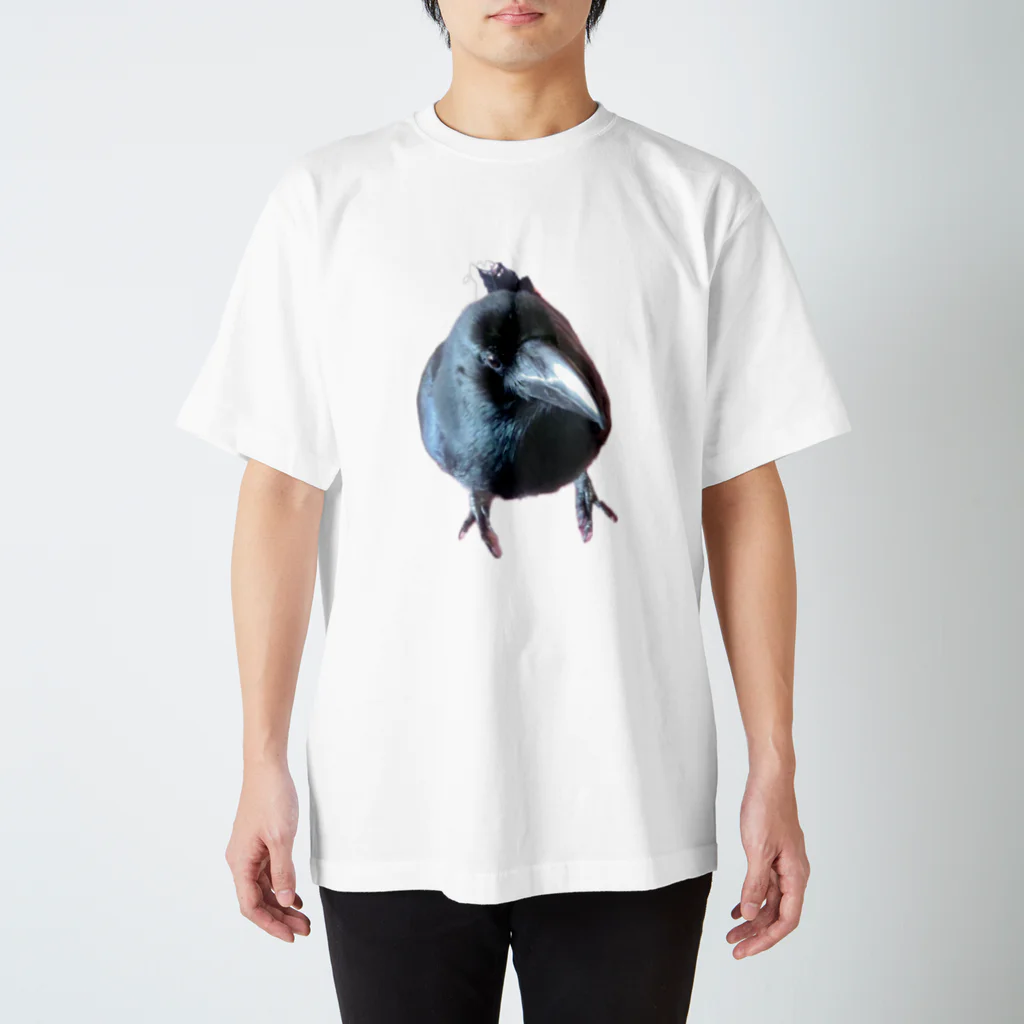 karasunikkiのまんまるカラスのハッピー Regular Fit T-Shirt