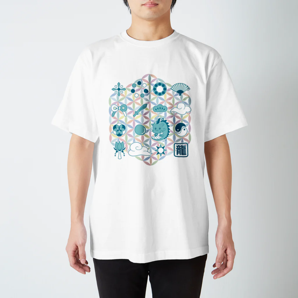 Macchi Baco | SUZURI SHOPの龍とアイコン Regular Fit T-Shirt