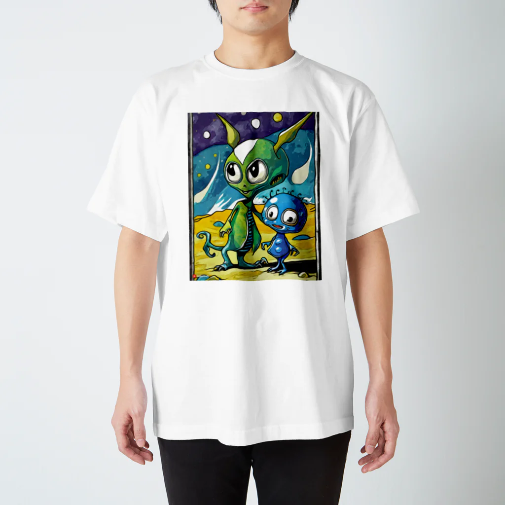 Paonのズーの可愛い宇宙人 スタンダードTシャツ