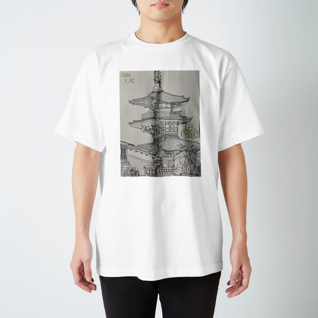 エド・ワード【江戸鉾の愛殿原】。の清水寺 スタンダードTシャツ