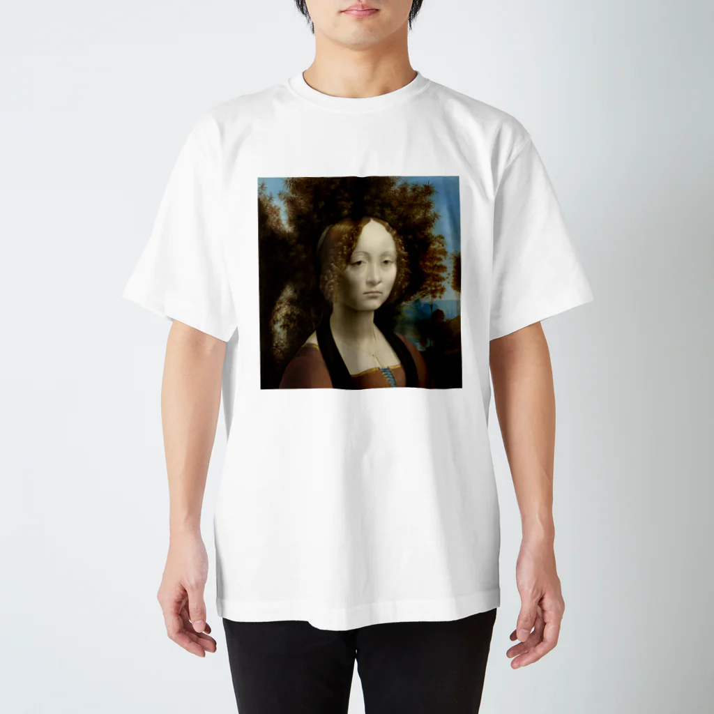 世界美術商店のジネーヴラ・デ・ベンチの肖像 / Ginevra de' Benci スタンダードTシャツ