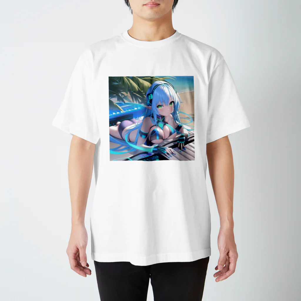 シロクマペンギンのエルフのサイバーピアニストの夏休み Regular Fit T-Shirt