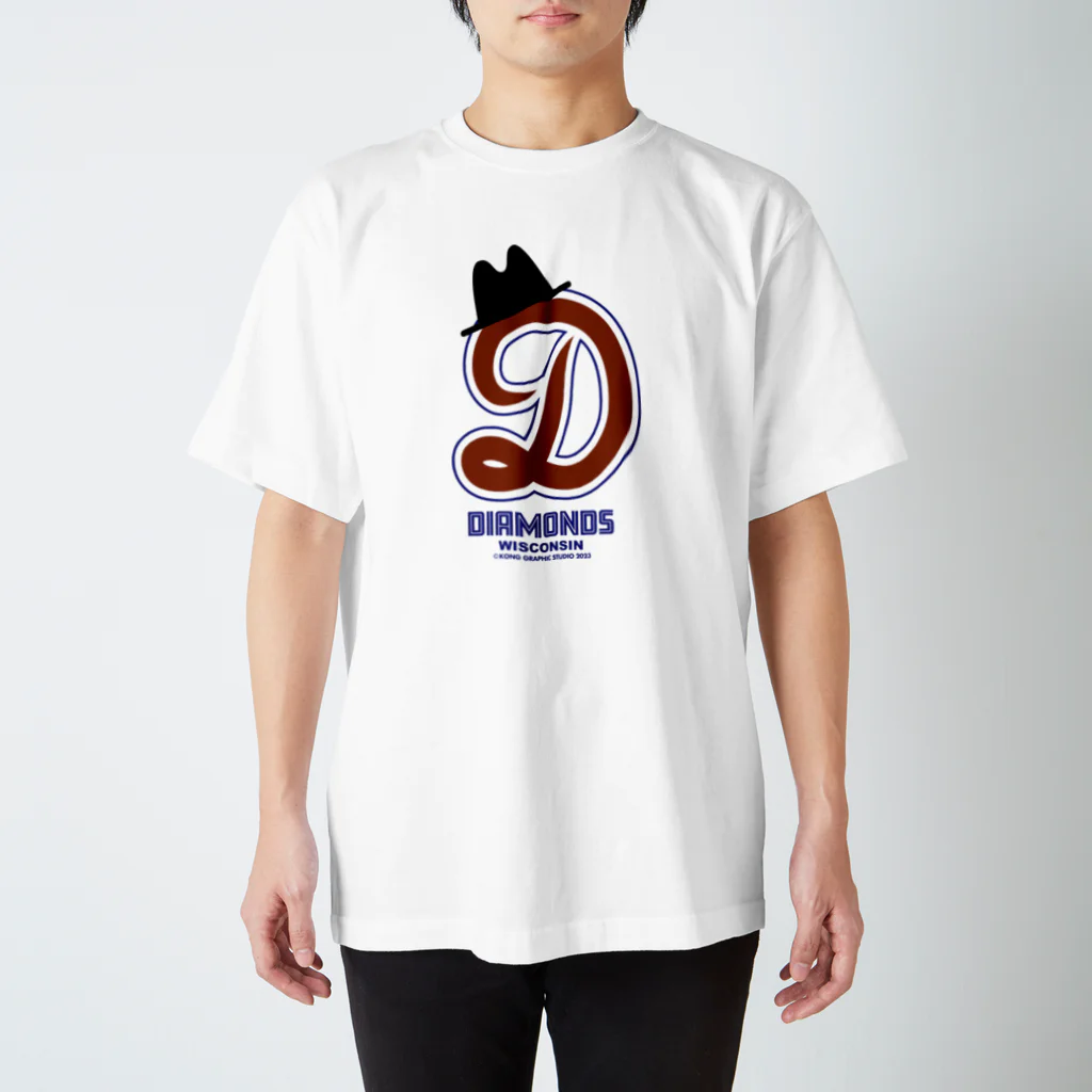 KONGSTUDIOのAlphabetD／アルファベットD スタンダードTシャツ